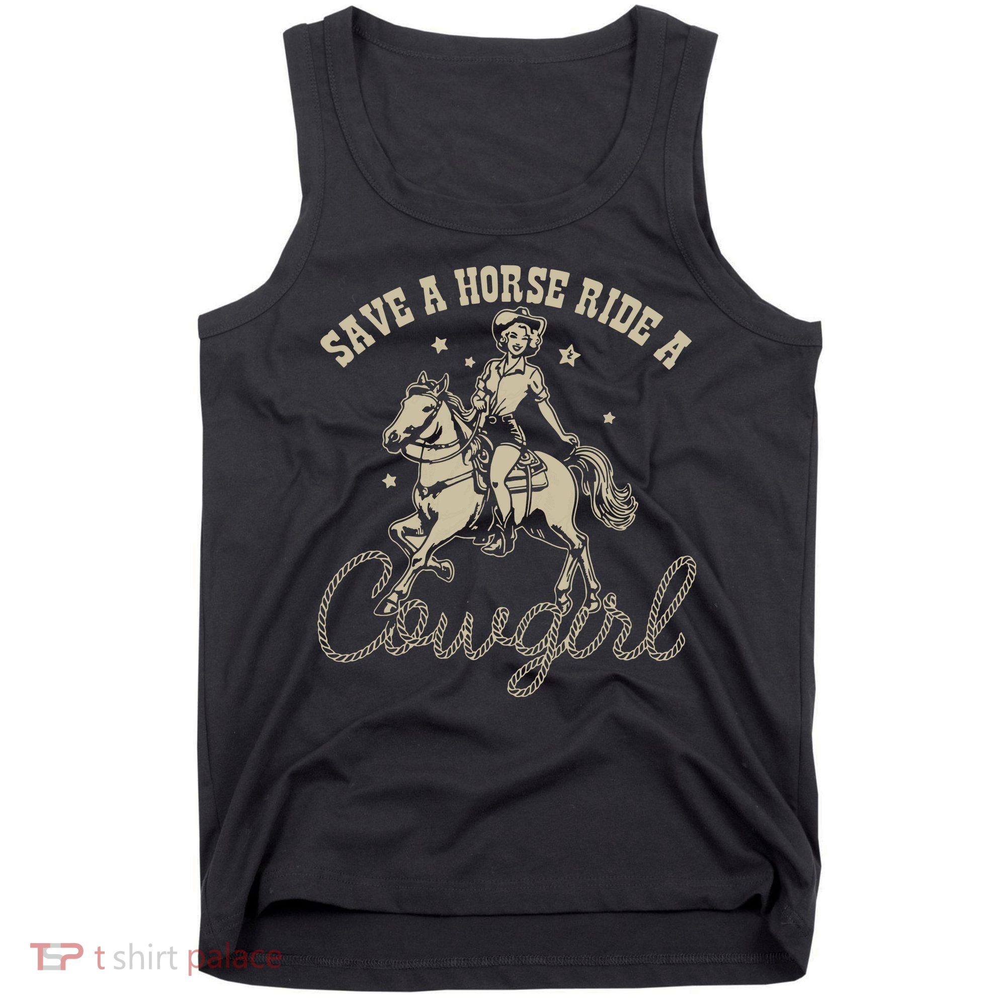 Save A Horse Ride A Cowgirl Lesbian Tank Top