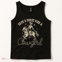 Save A Horse Ride A Cowgirl Lesbian Tank Top thumb 2