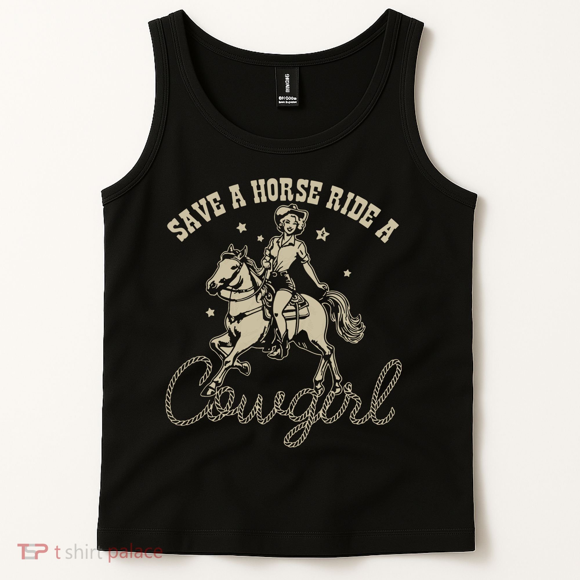 Save A Horse Ride A Cowgirl Lesbian Tank Top