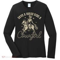Save A Horse Ride A Cowgirl Lesbian Women's Long Sleeve Shirt thumb 0