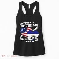Salvadoran American Half American Half El Salvador Women's Tank Top thumb 0