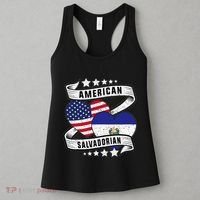 Salvadoran American Half American Half El Salvador Women's Tank Top thumb 3