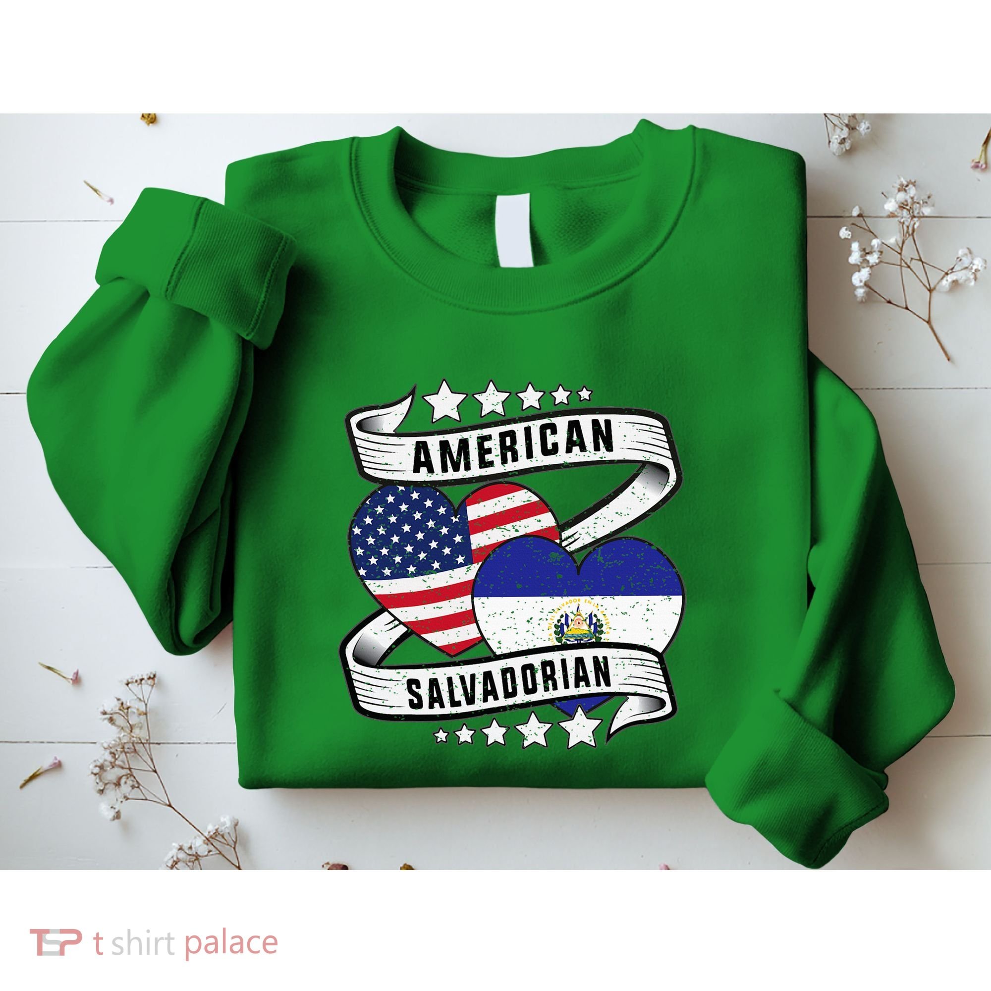 Salvadoran American Half American Half El Salvador Sweatshirt
