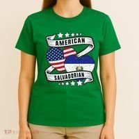 Salvadoran American Half American Half El Salvador T-Shirt thumb 4