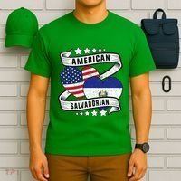 Salvadoran American Half American Half El Salvador T-Shirt thumb 6
