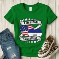 Salvadoran American Half American Half El Salvador Women's T-Shirt thumb 3