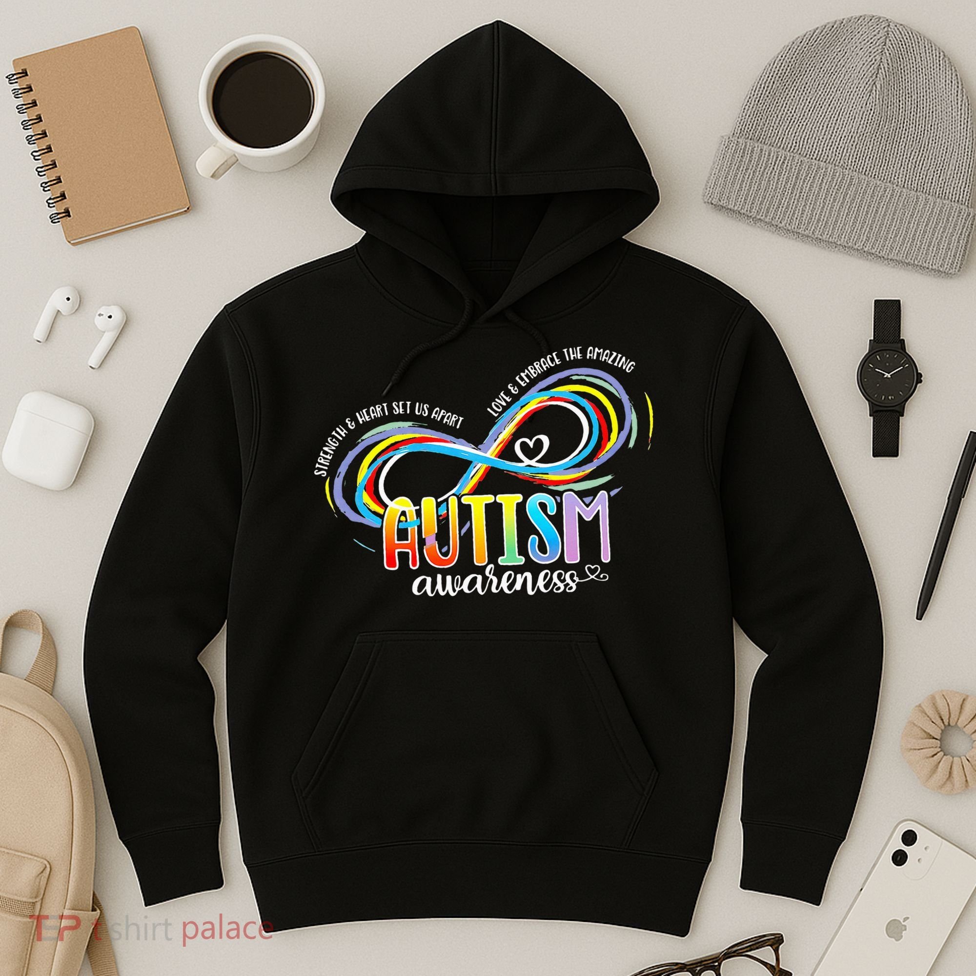 Strength And Heart Set Us Apart Autism acceptance Hoodie