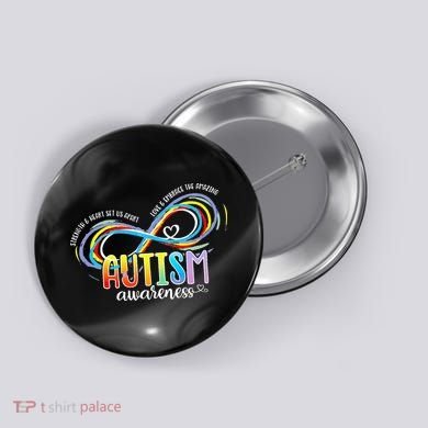 Strength And Heart Set Us Apart Autism acceptance Button