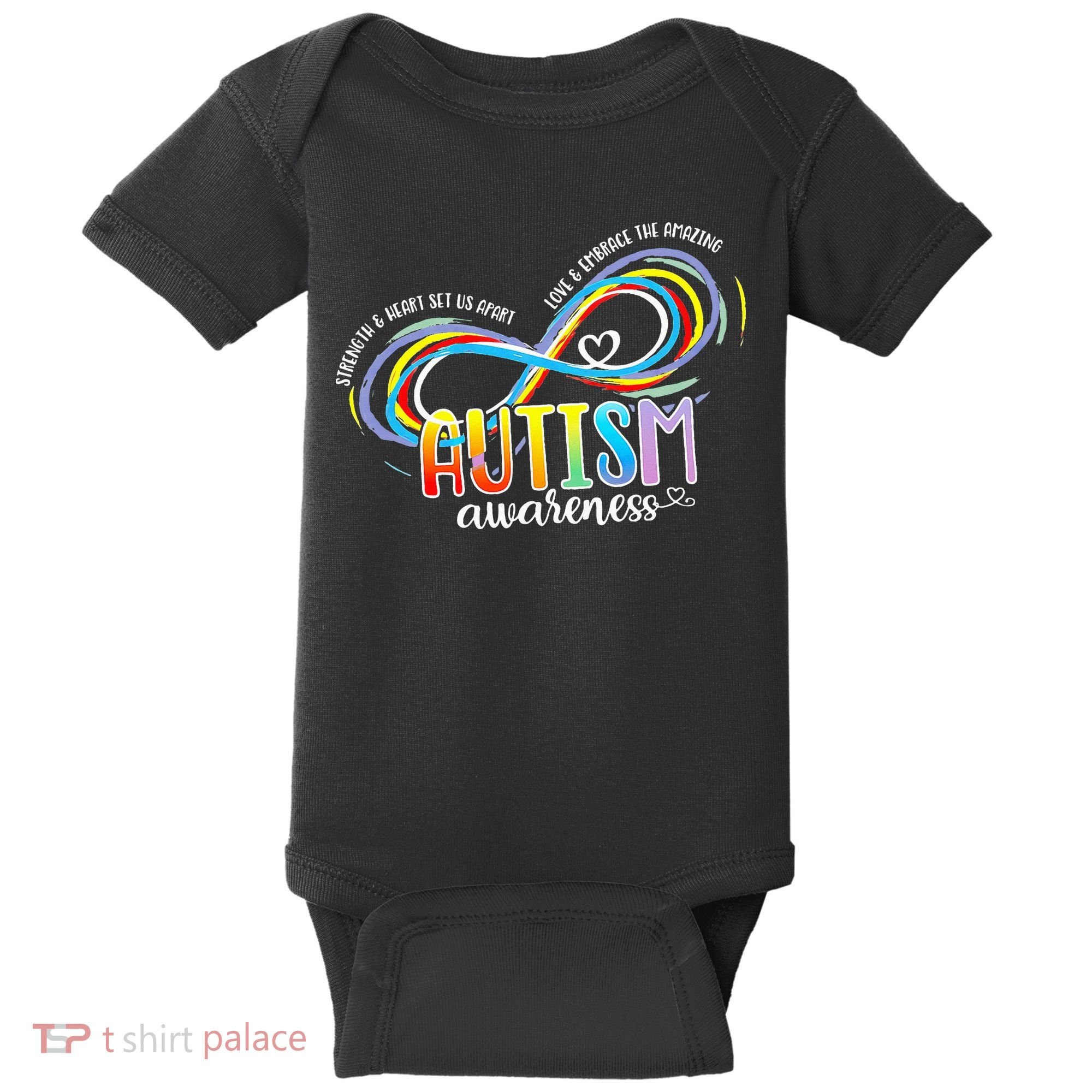 Strength And Heart Set Us Apart Autism acceptance Baby Bodysuit