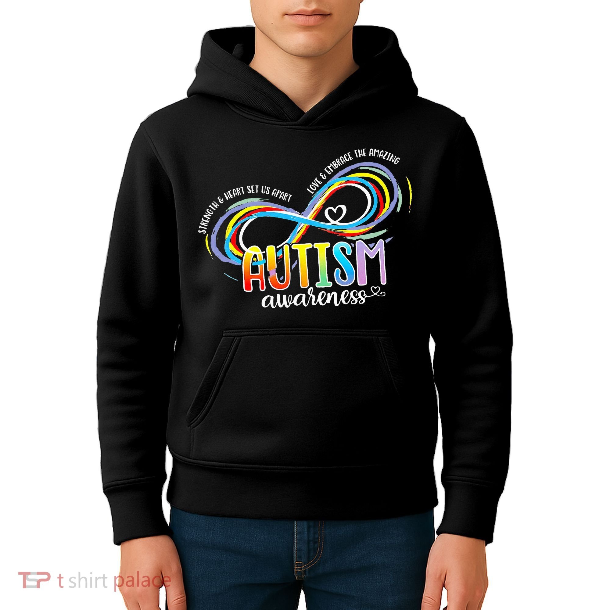 Strength And Heart Set Us Apart Autism acceptance Kids Hoodie