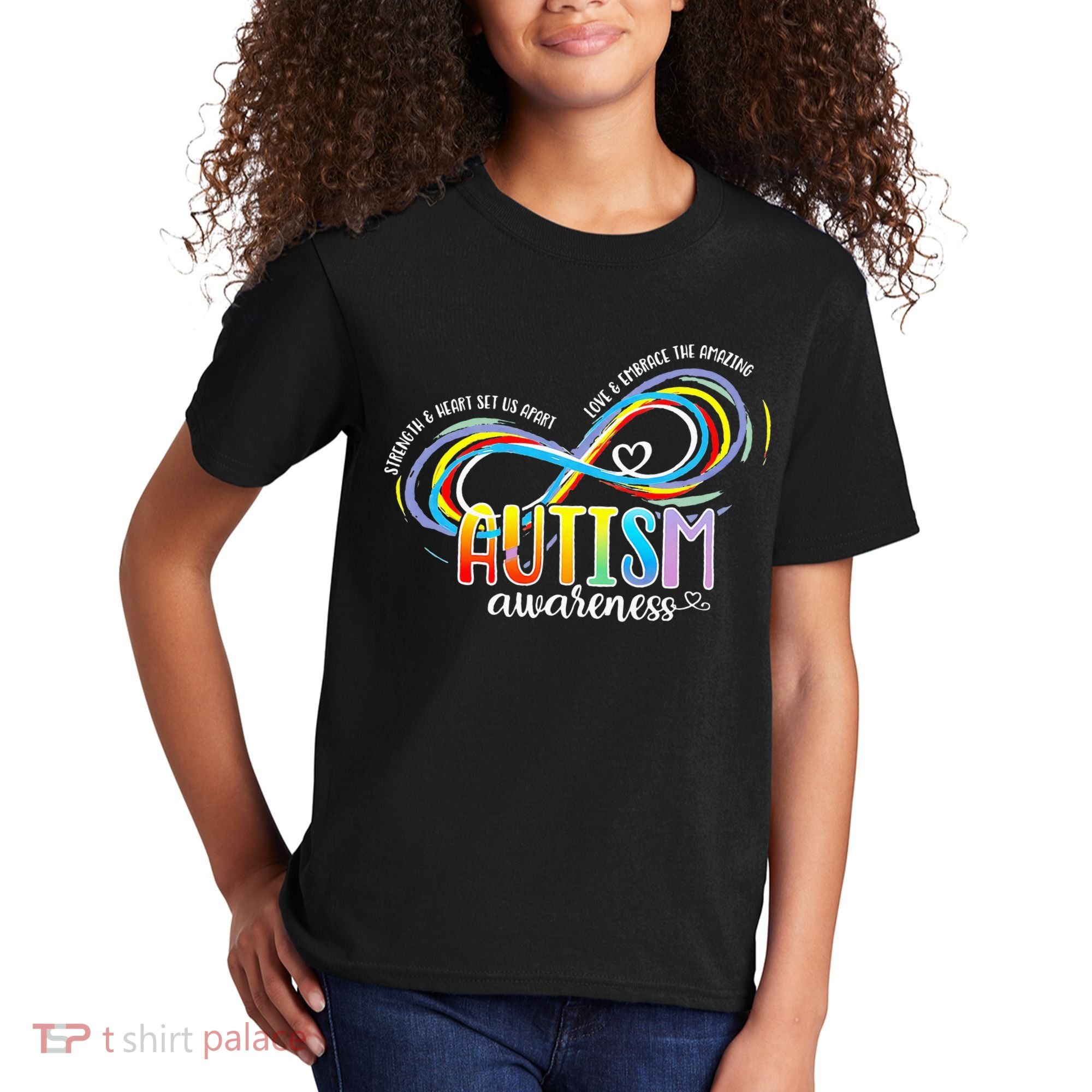Strength And Heart Set Us Apart Autism acceptance Kids T-Shirt
