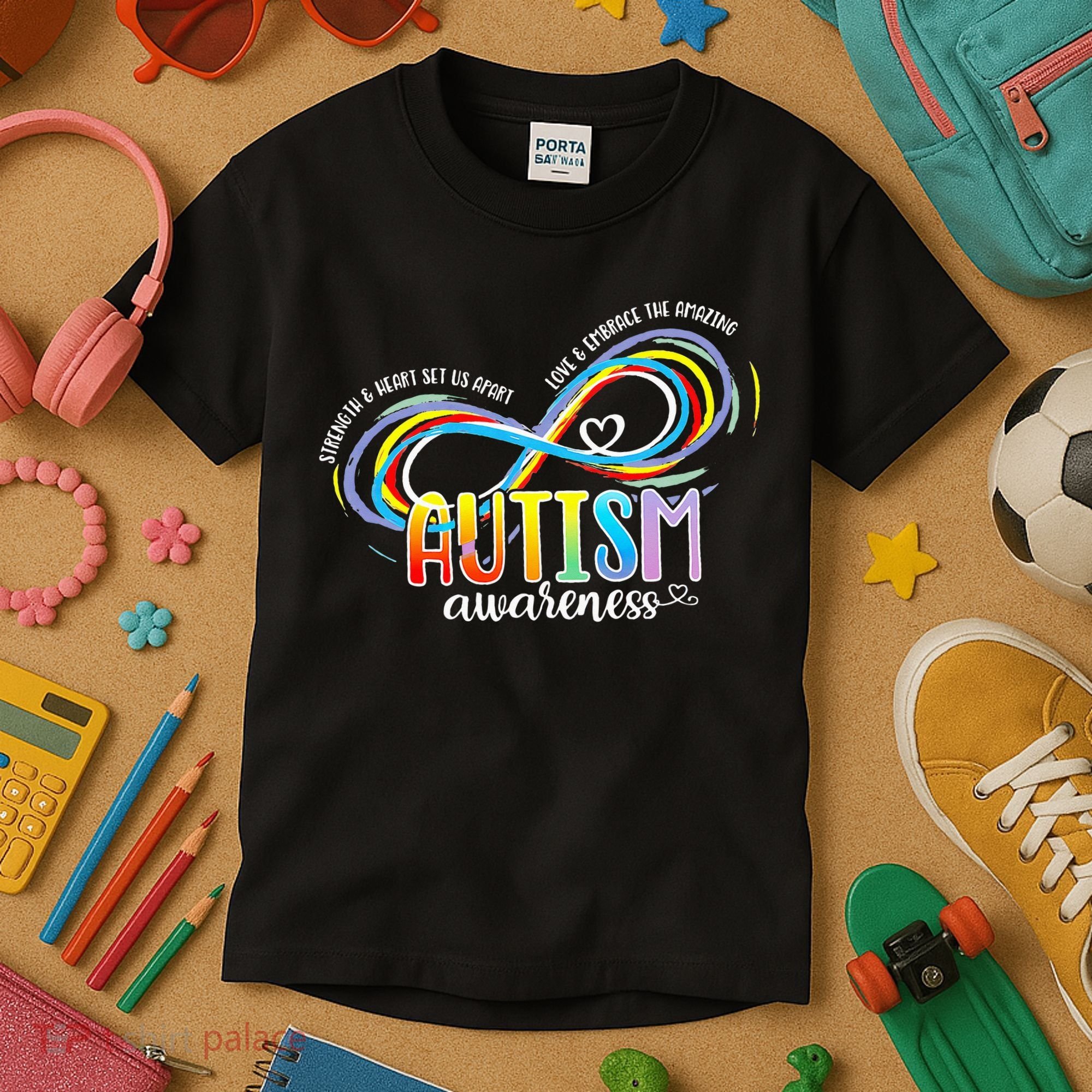 Strength And Heart Set Us Apart Autism acceptance Kids T-Shirt