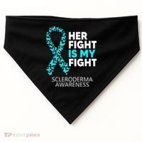 Scleroderma Awareness Her Fight is my Fight Disease USA-Made Doggie Bandana thumb 0