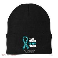 Scleroderma Awareness Her Fight is my Fight Disease Beanie thumb 0