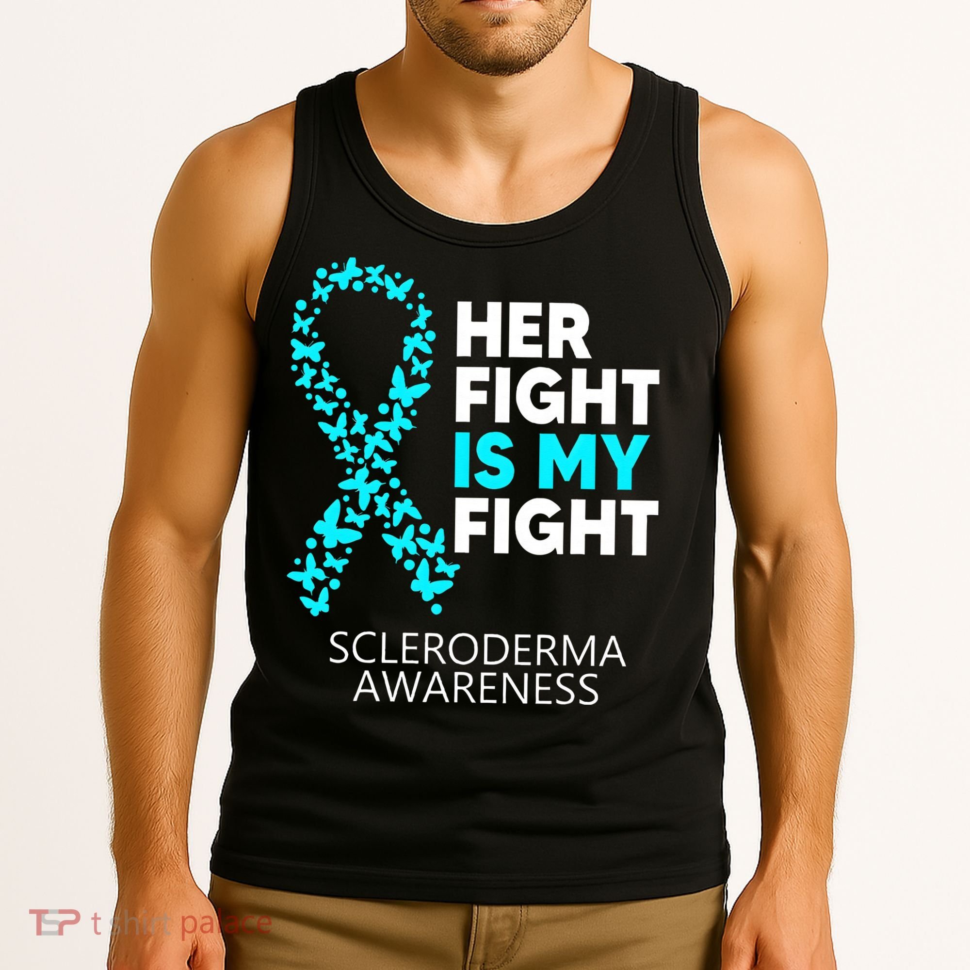 Scleroderma Awareness Her Fight is my Fight Disease Tank Top