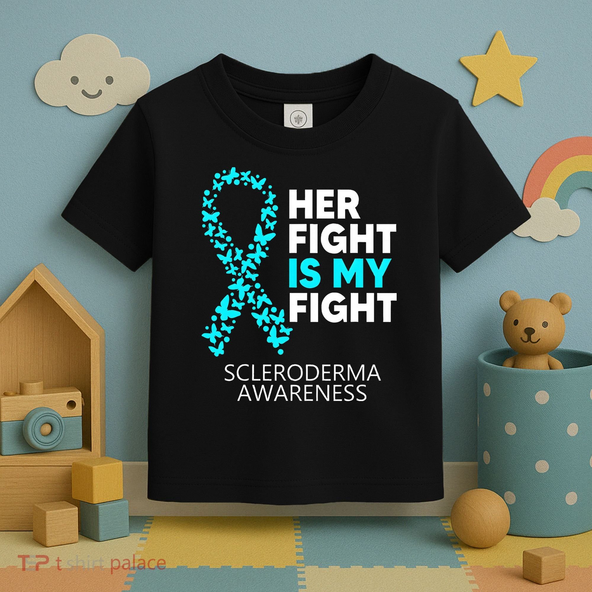 Scleroderma Awareness Her Fight is my Fight Disease Toddler T-Shirt