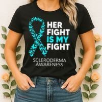 Scleroderma Awareness Her Fight is my Fight Disease Women's T-Shirt thumb 2
