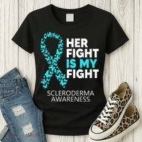 Scleroderma Awareness Her Fight is my Fight Disease Women's T-Shirt thumb 3