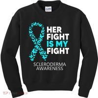 Scleroderma Awareness Her Fight is my Fight Disease Kids Sweatshirt thumb 0