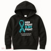 Scleroderma Awareness Her Fight is my Fight Disease Kids Hoodie thumb 0
