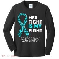 Scleroderma Awareness Her Fight is my Fight Disease Kids Long Sleeve Shirt thumb 0