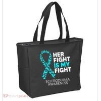 Scleroderma Awareness Her Fight is my Fight Disease Tote Bag thumb 2