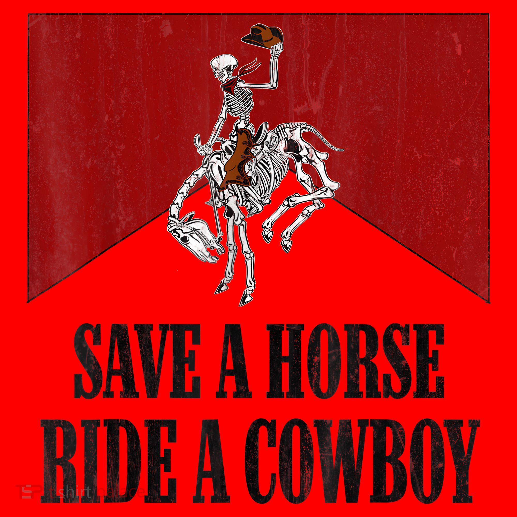 Save A Horse Ride A Cowboy Skeleton Western Country Santa Hat