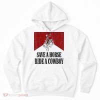 Save A Horse Ride A Cowboy Skeleton Western Country Hoodie thumb 0