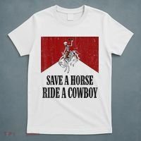 Save A Horse Ride A Cowboy Skeleton Western Country T-Shirt thumb 5