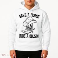 Save A Horse Ride A Cousin All Trash No Trailer Trash YAll Hoodie thumb 2