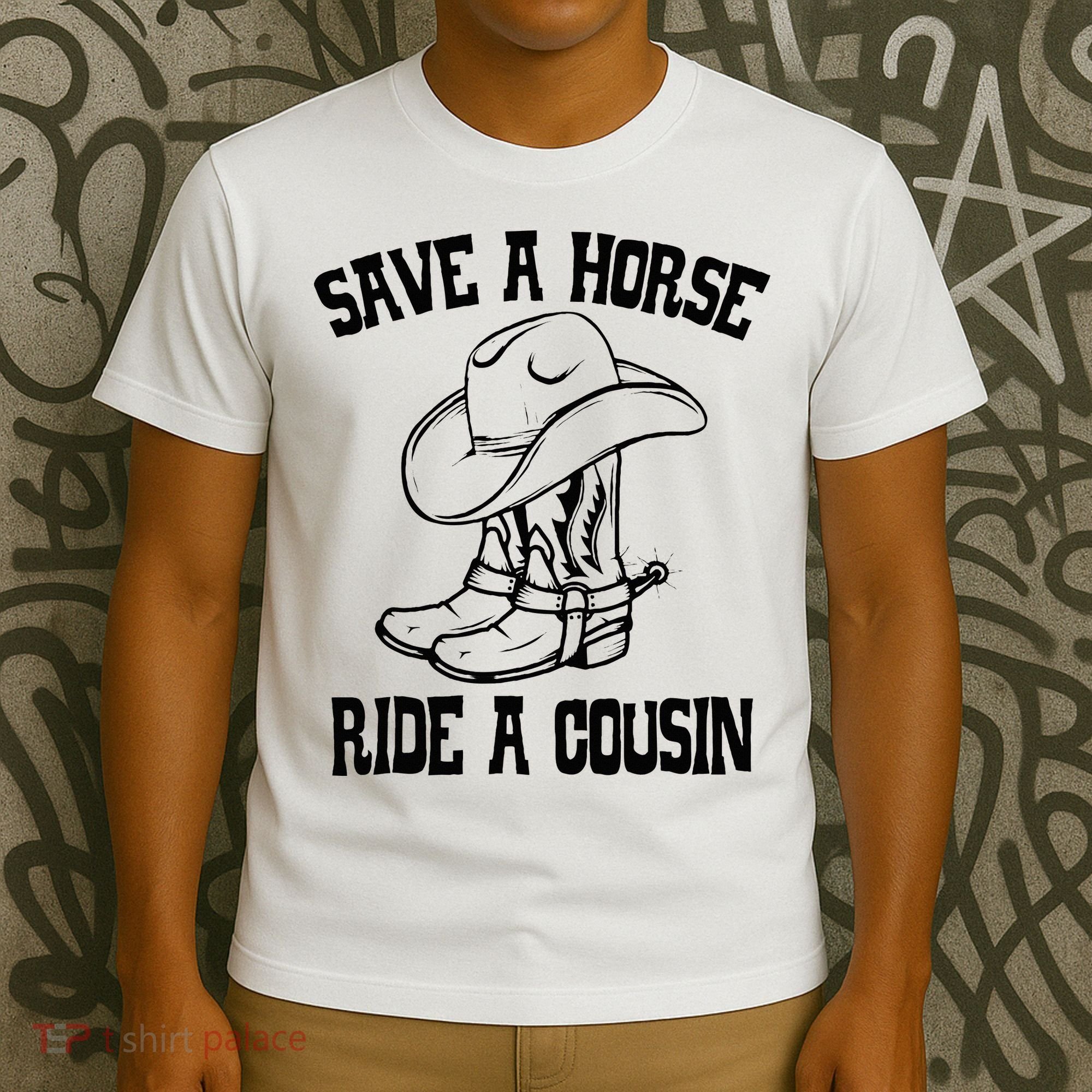 Save A Horse Ride A Cousin All Trash No Trailer Trash YAll T-Shirt