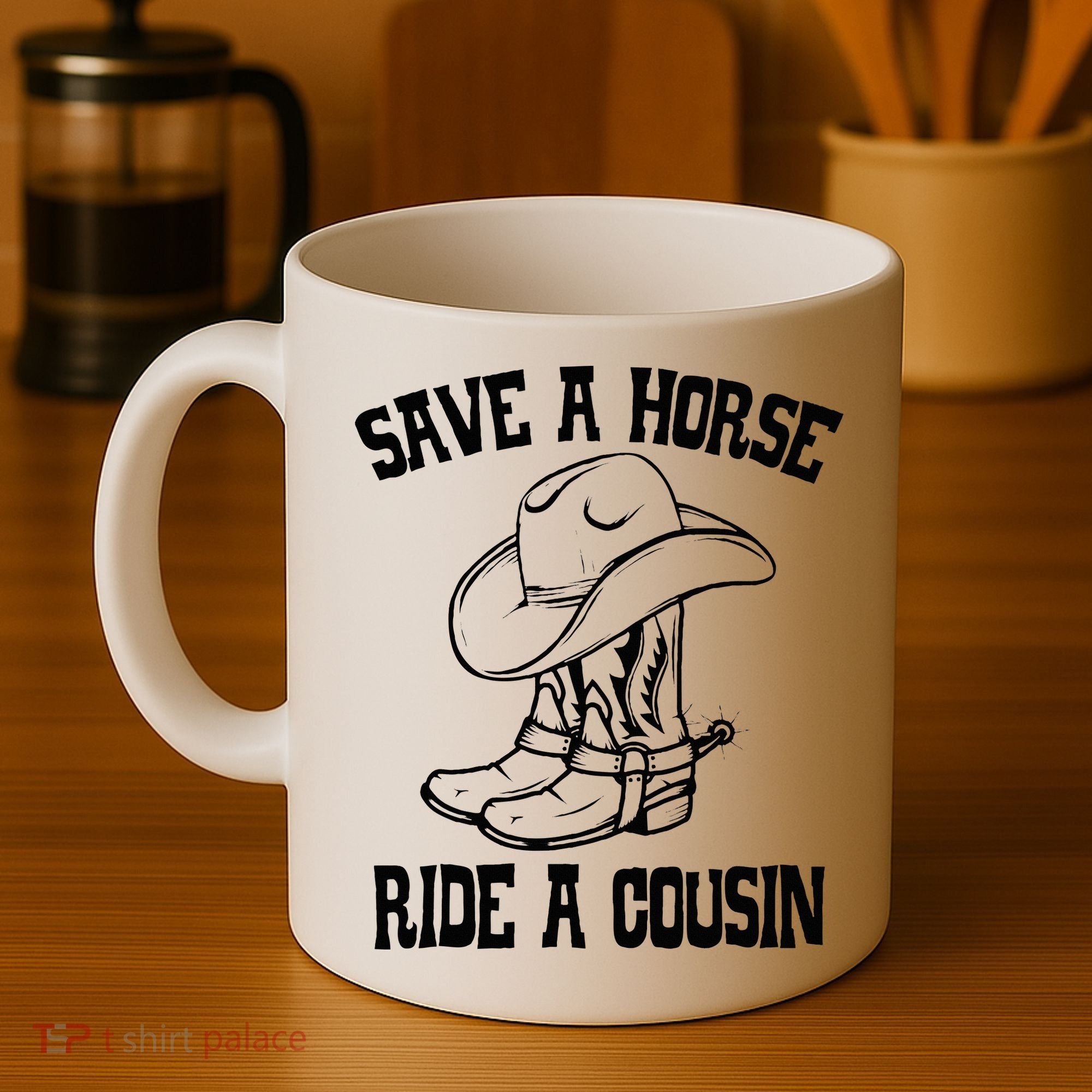 Save A Horse Ride A Cousin All Trash No Trailer Trash YAll Coffee Mug
