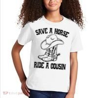 Save A Horse Ride A Cousin All Trash No Trailer Trash YAll Kids T-Shirt thumb 2