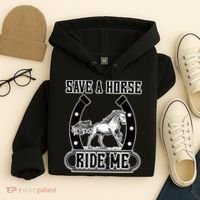 Save A Horse Ride Me Funny Cowboy Hoodie thumb 4