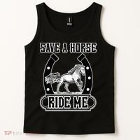 Save A Horse Ride Me Funny Cowboy Tank Top thumb 2
