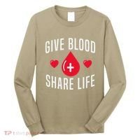 Small Act Health Life Saver National Blood Donor Month Long Sleeve Shirt thumb 0