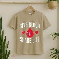 Small Act Health Life Saver National Blood Donor Month T-Shirt thumb 2