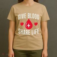 Small Act Health Life Saver National Blood Donor Month T-Shirt thumb 4
