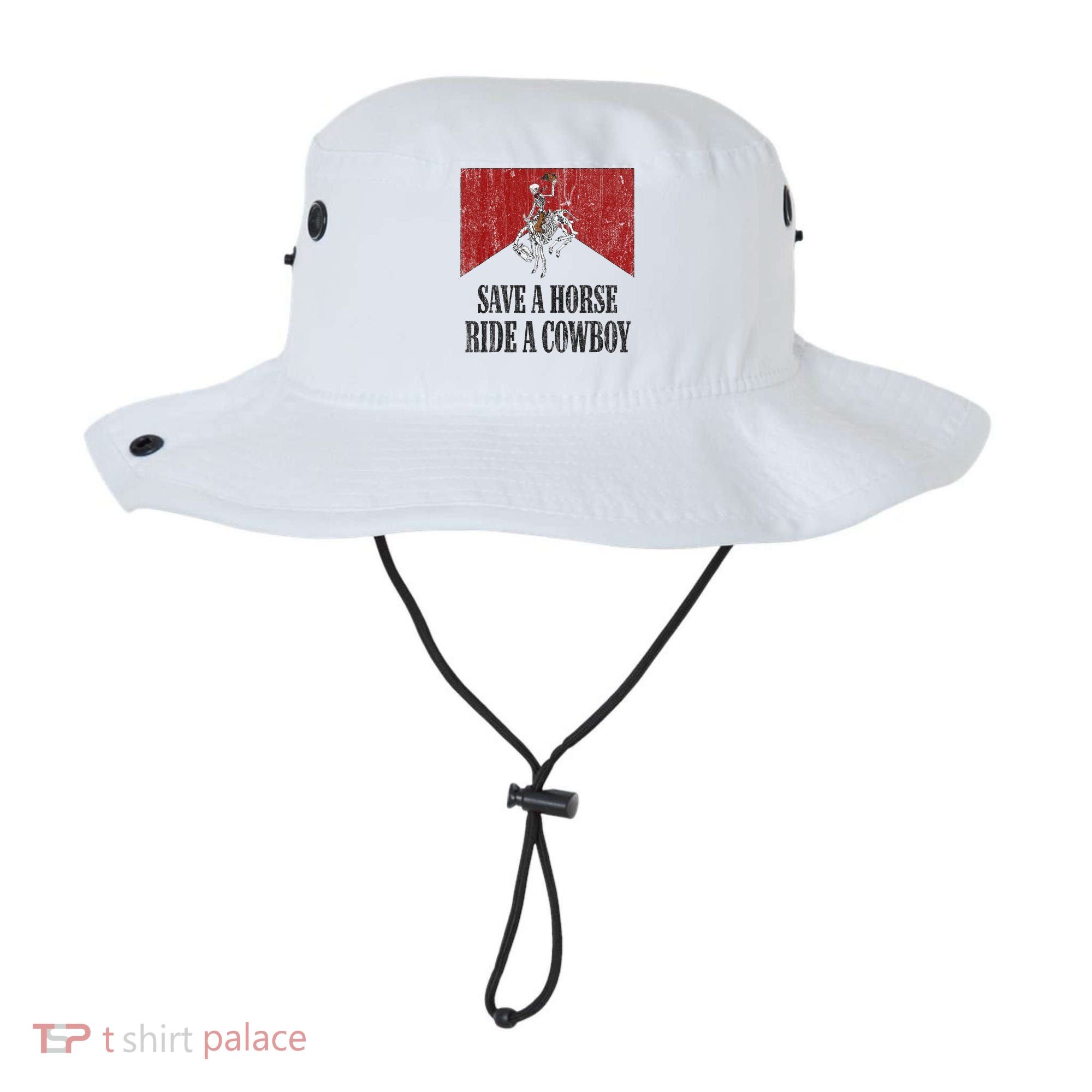Save A Horse Ride A Cowboy Skeleton Western Country Bucket Hat