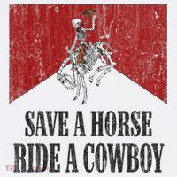 Save A Horse Ride A Cowboy Skeleton Western Country Ornament thumb 1