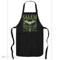 Salem Apothecary Herbalist Witch Wiccan Green Bat Apron thumb 0