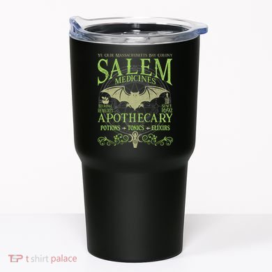 Salem Apothecary Herbalist Witch Wiccan Green Bat Tumbler