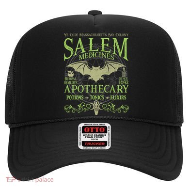 Salem Apothecary Herbalist Witch Wiccan Green Bat Hat