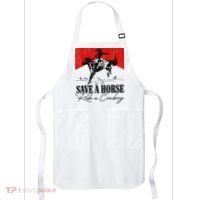 Save A Horse Ride A Cowboy Skeleton Country Skull Western Apron thumb 0