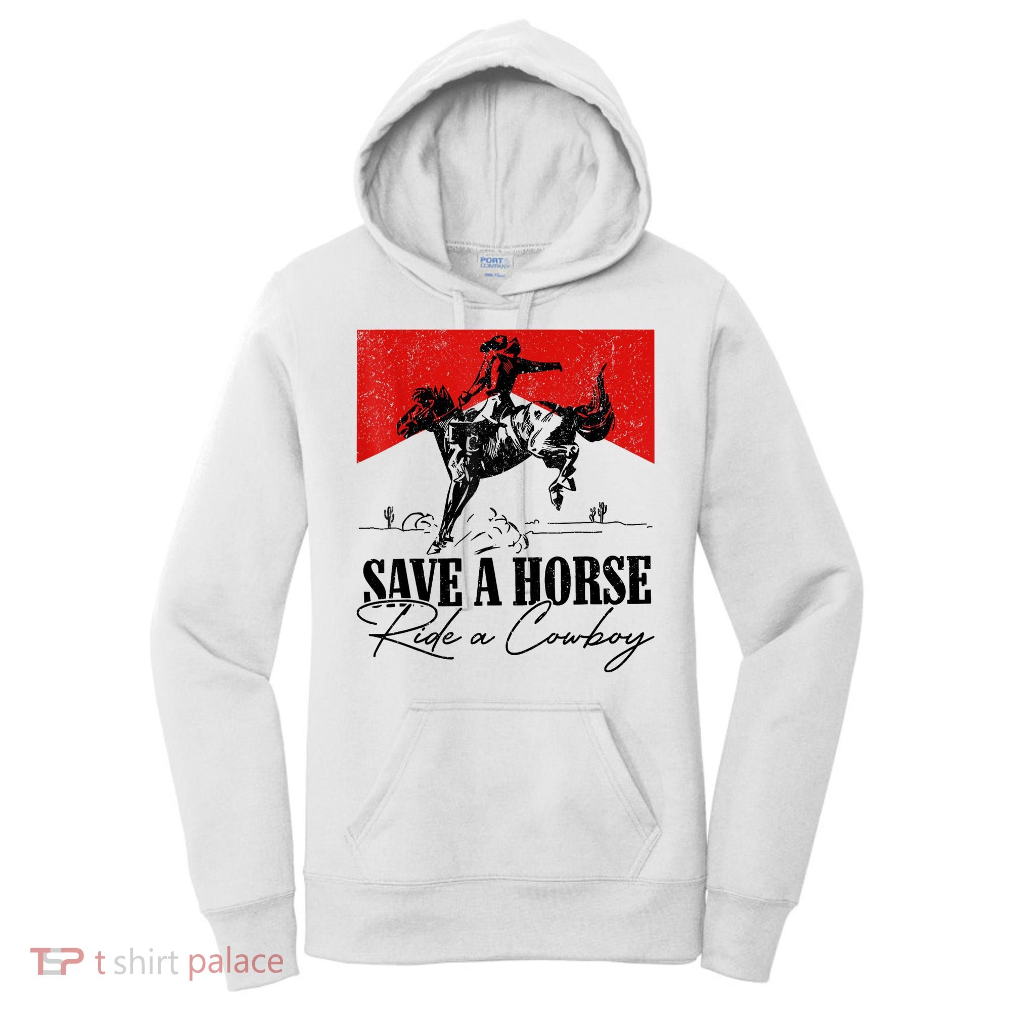 Save A Horse Ride A Cowboy Skeleton Country Skull Western Women's Hoodie