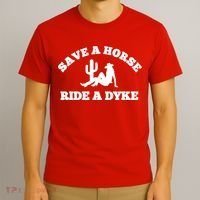 Save A Horse Ride A Dyke T-Shirt thumb 3