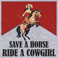 Save A Horse Ride A Cowgirl Women's Sweatshirt thumb 2
