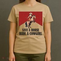 Save A Horse Ride A Cowgirl T-Shirt thumb 4