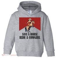 Save A Horse Ride A Cowgirl Toddler Hoodie thumb 0