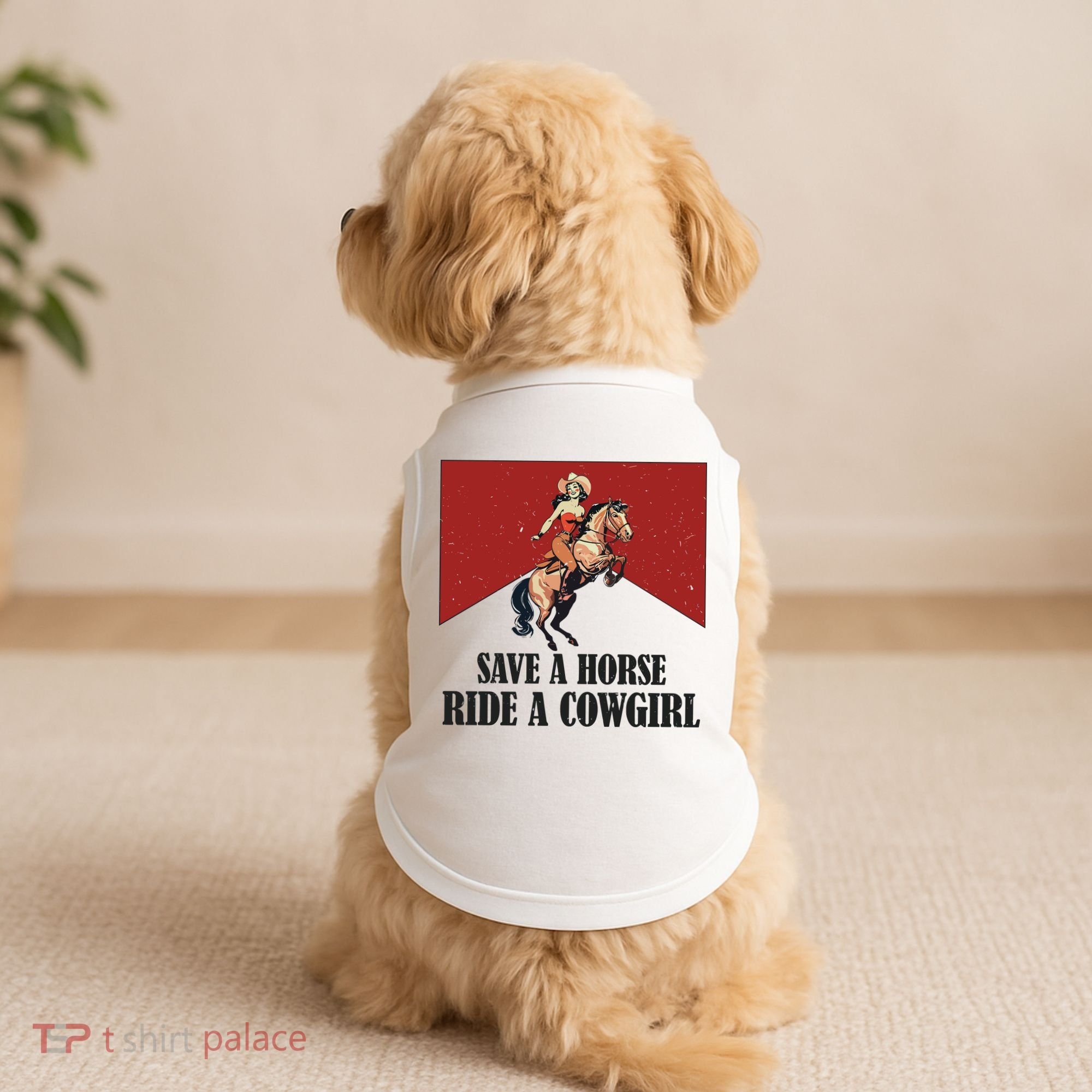 Save A Horse Ride A Cowgirl Doggie Tank
